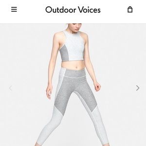 Outdoor Voices cropped gray tights!